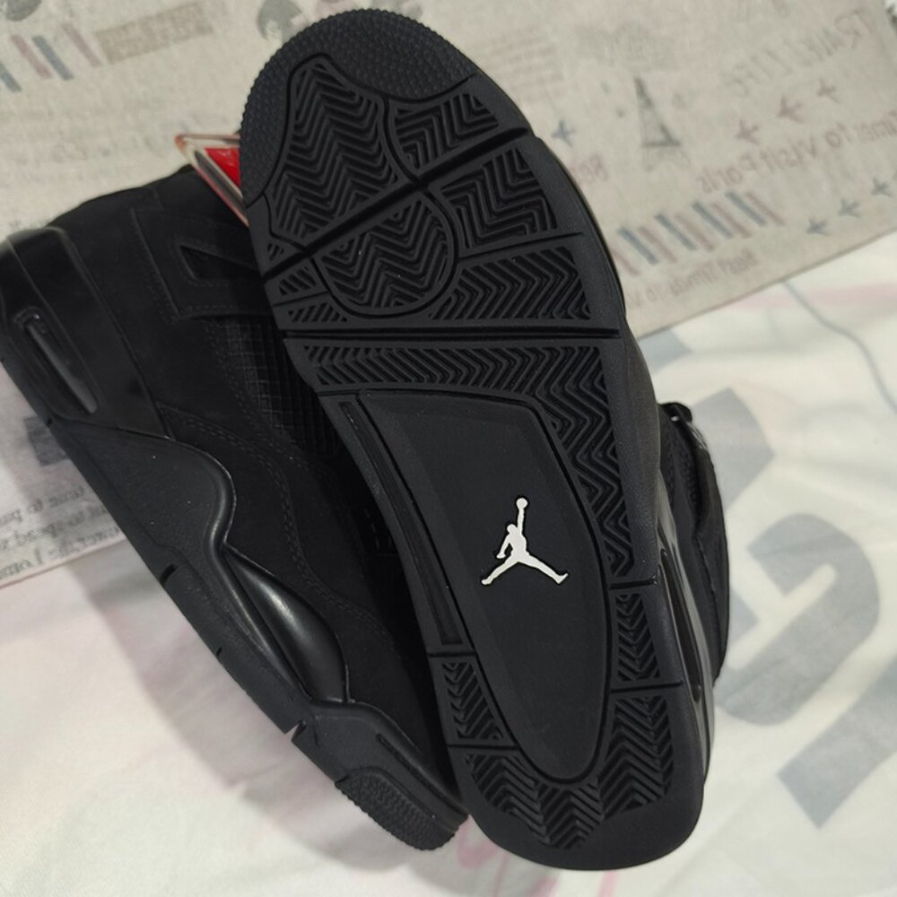 Jordan 4 All Black Basketball Shoes - Picture 9 of 10